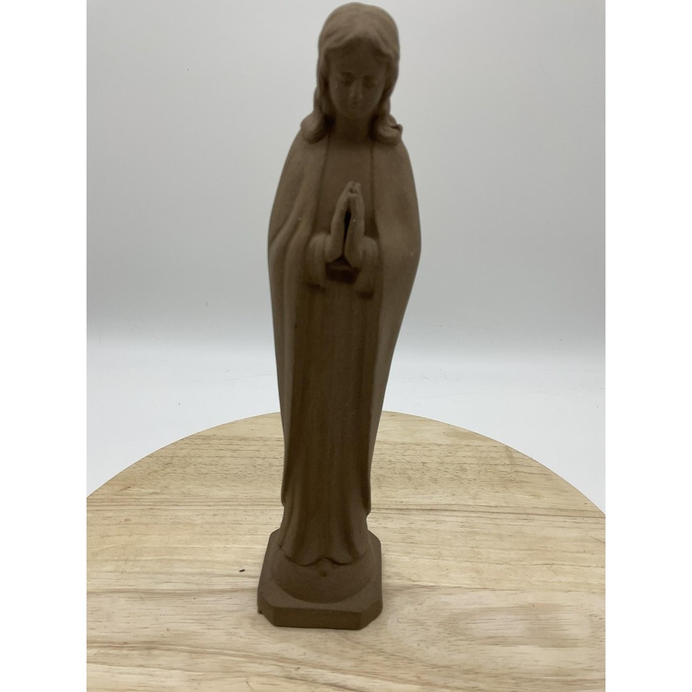 Dickson Virgin Mary Figurine Religious Statue 9.5in Brown Matte Japan Minimalist